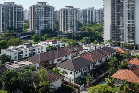 hdb flats, condominiums, and landed properties